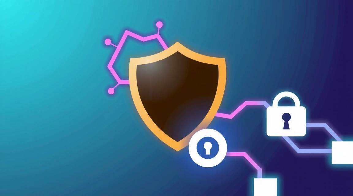 Ilustración de seguridad de datos y privacidad en línea